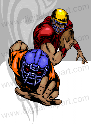 Football Clipart. Cuttable vector clipart in EPS and AI formats. Vectorial Clip art for cutting plotters.