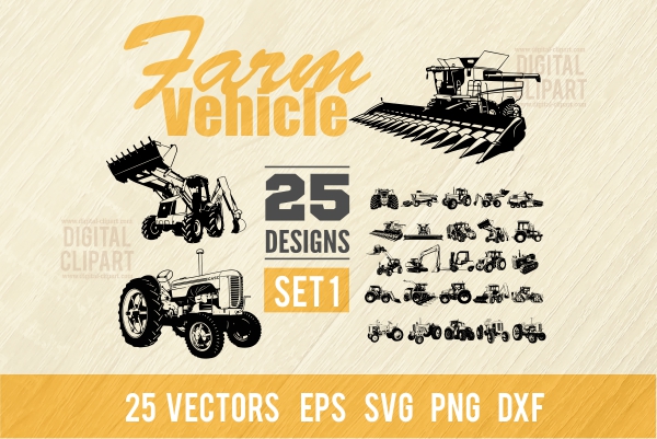 Farm Vehicle Bundle SVG