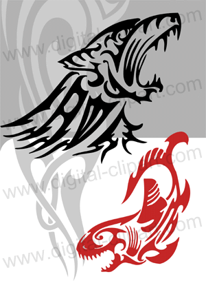 Flaming Animals2 - Extreme Vector Clipart for Professional Use (Vinyl ...
