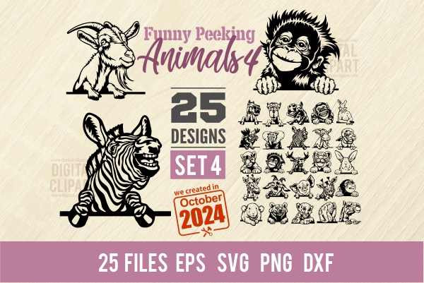 Funny Farm Animals 3 Bundle SVG